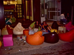 Colorful beanie bags all over the pedestrian area are one of Taksim´s coolest feats.