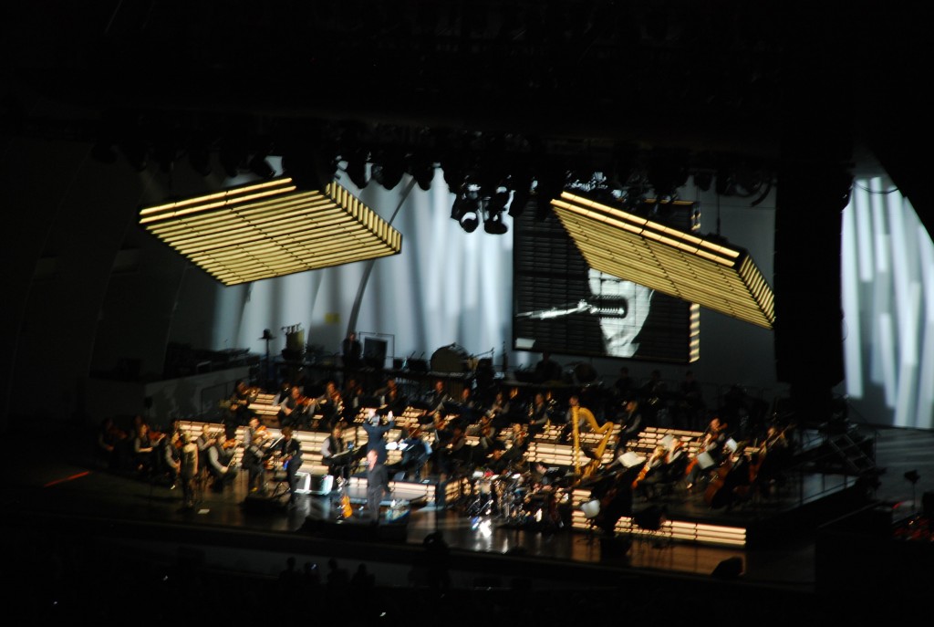 VIEW OF THE HOLLYWOOD BOWL STAGE SYMPHONICITY TOUR STING