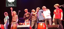 Raices, tambores homenajeando a Beto Satragni (foto de canelonesciudad.com)